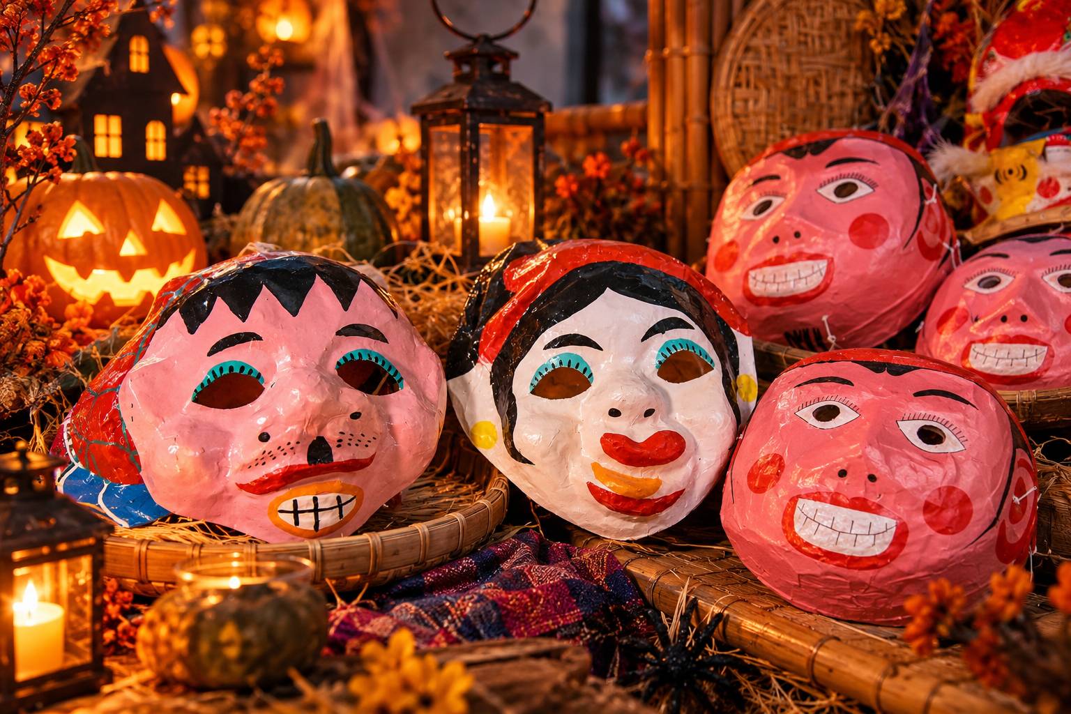 Mặt Nạ Giấy Bồi Việt Nam: Ý Tưởng Trang Trí Halloween Có Chiều Sâu