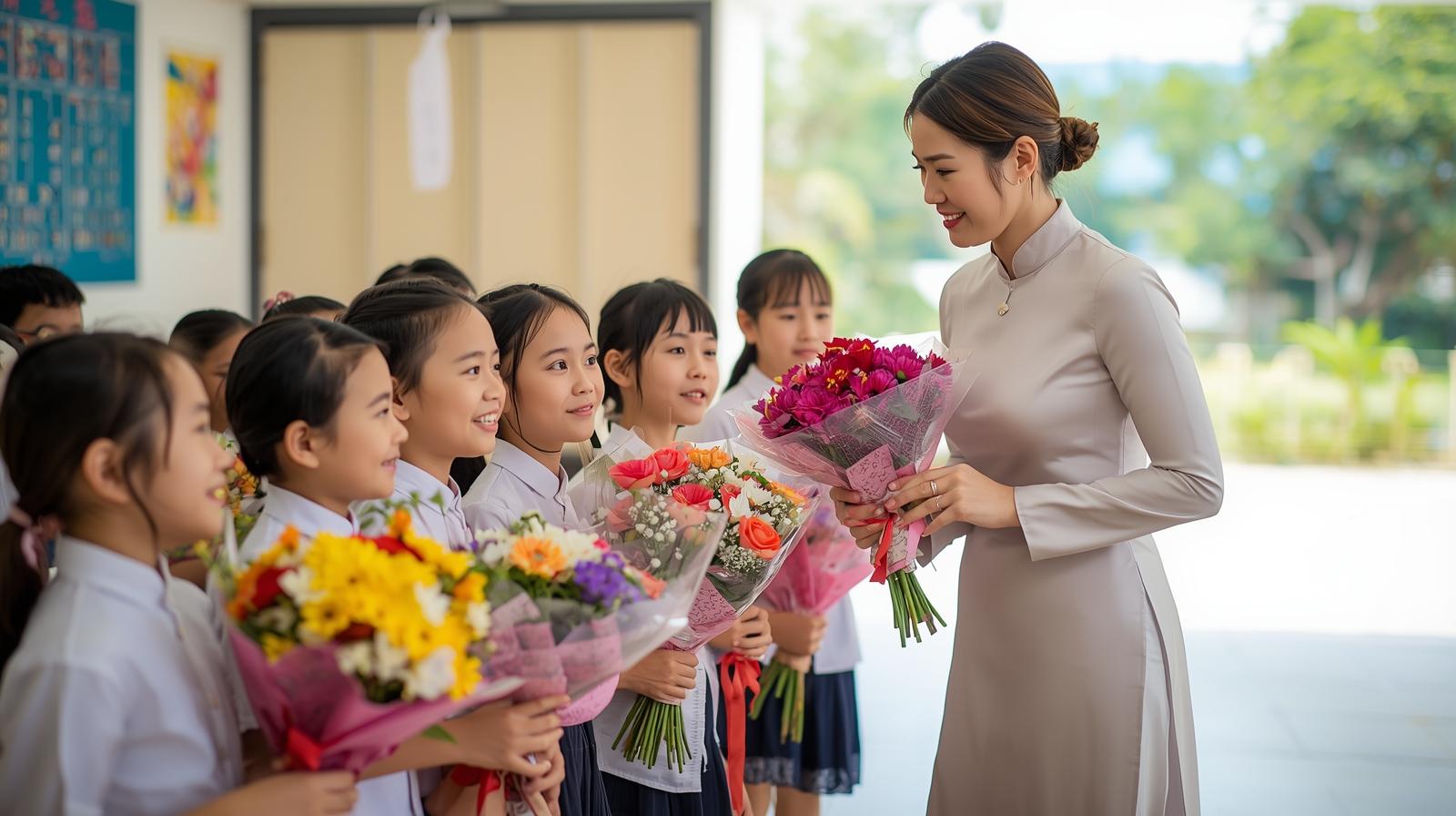 Không khí và các hoạt động sối nổi chào mừng ngày Nhà giáo Việt Nam 